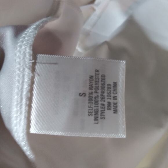 Francesca’s JUN & IVY Cream Retro Boho Floral Embroidered Tank Summer Dress Sz S - Picture 7 of 7